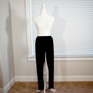 Black Velour Leggings, Size L